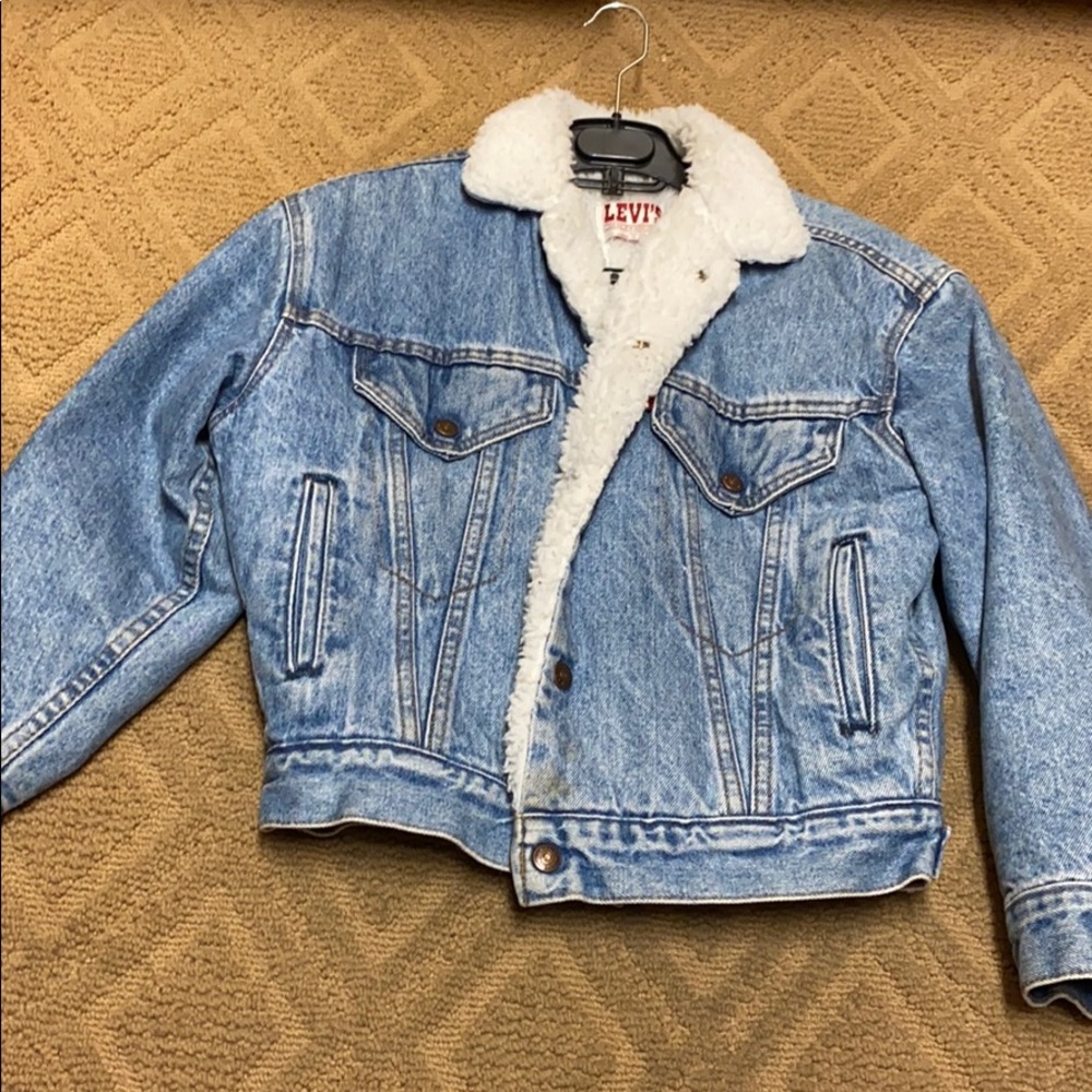 levis jean jacket with fur inside